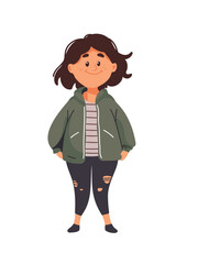 cheerful cartoon little girl design