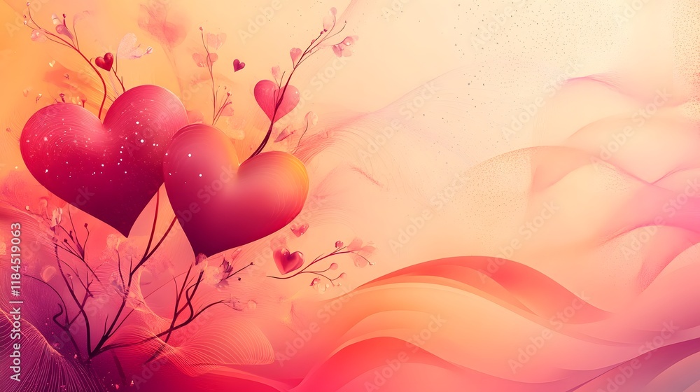 Aufkleber beautifully designed modern valentine s day background featuring warm gradient colors soft abstract 