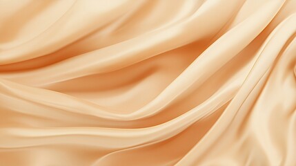 Obraz premium Soft Peach Silk Draped Fabric Background Texture