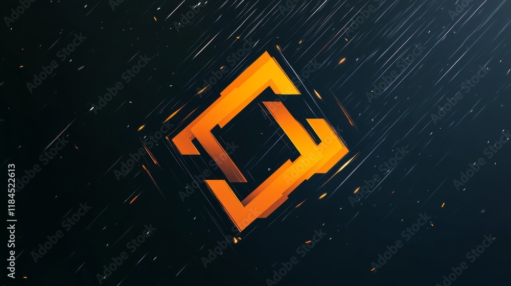 Poster dynamic logo animation showcase digital space motion graphics creative environment close-up view vis