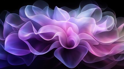 Abstract purple and pink glowing floral design.