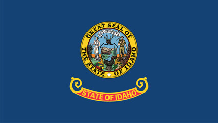 Idaho US State Flag Vector Illustration