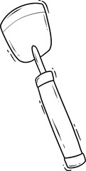 shovel gardening tool cartoon outline