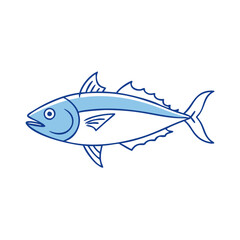 albacore tuna vector icon, fish vector illustration - simple illustration of albacore tuna perfect for logos, and fish - themed designs.
