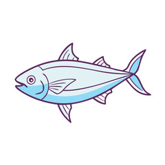albacore tuna vector icon, fish vector illustration - simple illustration of albacore tuna perfect for logos, and fish - themed designs.