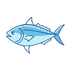 albacore tuna vector icon, fish vector illustration - simple illustration of albacore tuna perfect for logos, and fish - themed designs.