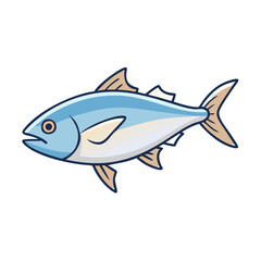 amberjack vector icon, fish vector illustration - simple illustration of amberjack perfect for logos, and fish - themed designs.