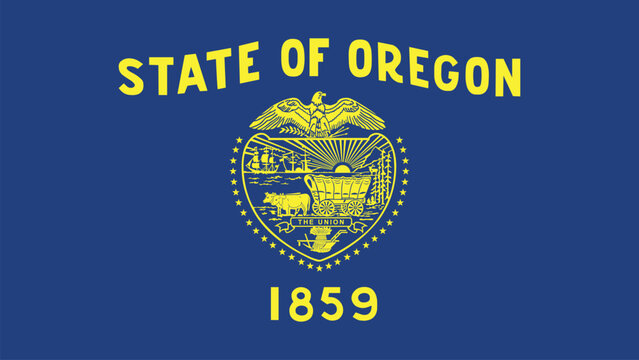 Oregon US State Flag Vector Illustration