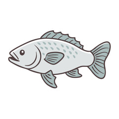 barramundi vector icon, fish vector illustration - simple illustration of barramundi perfect for logos, and fish - themed designs.