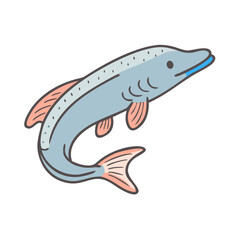 bichir vector icon, fish vector illustration - simple illustration of bichir perfect for logos, and fish - themed designs.