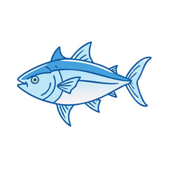 bluefin tuna vector icon, fish vector illustration - simple illustration of bluefin tuna perfect for logos, and fish - themed designs.