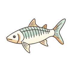 bonefish vector icon, fish vector illustration - simple illustration of bonefish perfect for logos, and fish - themed designs.