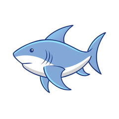 bull shark vector icon, fish vector illustration - simple illustration of bull shark perfect for logos, and fish - themed designs.