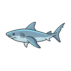 bull shark vector icon, fish vector illustration - simple illustration of bull shark perfect for logos, and fish - themed designs.
