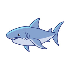bull shark vector icon, fish vector illustration - simple illustration of bull shark perfect for logos, and fish - themed designs.