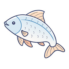 carp vector icon, fish vector illustration - simple illustration of carp perfect for logos, and fish - themed designs.
