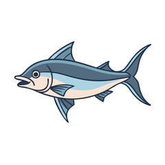 cobia vector icon, fish vector illustration - simple illustration of cobia perfect for logos, and fish - themed designs.