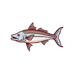 cobia vector icon, fish vector illustration - simple illustration of cobia perfect for logos, and fish - themed designs.