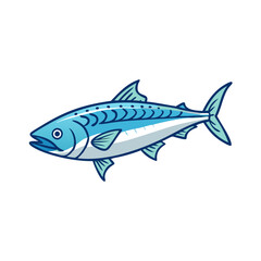 king mackerel vector icon, fish vector illustration - simple illustration of king mackerel perfect for logos, and fish - themed designs.
