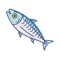 mackerel vector icon, fish vector illustration - simple illustration of mackerel perfect for logos, and fish - themed designs.