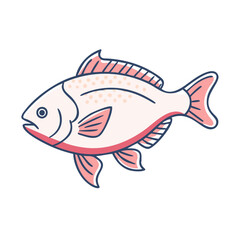 nile perch vector icon, fish vector illustration - simple illustration of nile perch perfect for logos, and fish - themed designs.