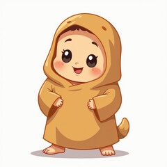 Obraz premium Adorable Baby in Cute Animal Costume, isolated background