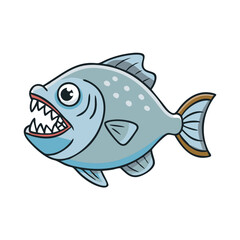 piranha vector icon, fish vector illustration - simple illustration of piranha perfect for logos, and fish - themed designs.