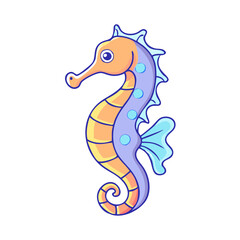 seahorse vector icon, fish vector illustration - simple illustration of seahorse perfect for logos, and fish - themed designs.