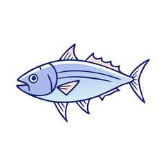 skipjack tuna vector icon, fish vector illustration - simple illustration of skipjack tuna perfect for logos, and fish - themed designs.
