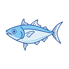 skipjack tuna vector icon, fish vector illustration - simple illustration of skipjack tuna perfect for logos, and fish - themed designs.