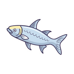 tarpon vector icon, fish vector illustration - simple illustration of tarpon perfect for logos, and fish - themed designs.
