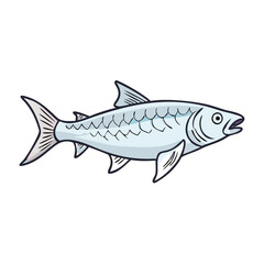 tarpon vector icon, fish vector illustration - simple illustration of tarpon perfect for logos, and fish - themed designs.