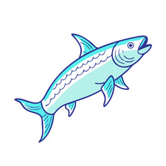 tarpon vector icon, fish vector illustration - simple illustration of tarpon perfect for logos, and fish - themed designs.