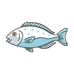 tilefish vector icon, fish vector illustration - simple illustration of tilefish perfect for logos, and fish - themed designs.