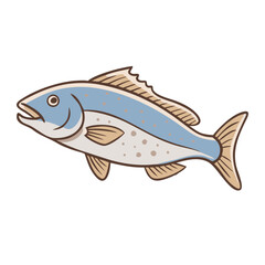 tilefish vector icon, fish vector illustration - simple illustration of tilefish perfect for logos, and fish - themed designs.