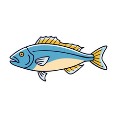 tilefish vector icon, fish vector illustration - simple illustration of tilefish perfect for logos, and fish - themed designs.