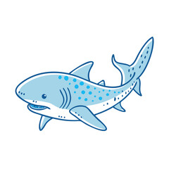 whale shark vector icon, fish vector illustration - simple illustration of whale shark perfect for logos, and fish - themed designs.