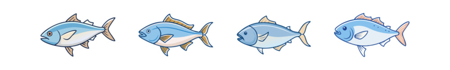 amberjack vector icon, fish vector illustration - simple illustration of amberjack perfect for logos, and fish - themed designs.