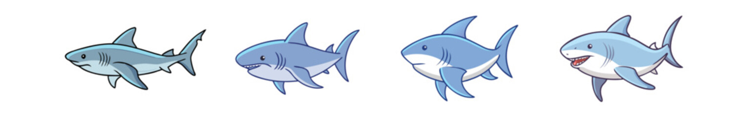 bull shark vector icon, fish vector illustration - simple illustration of bull shark perfect for logos, and fish - themed designs.