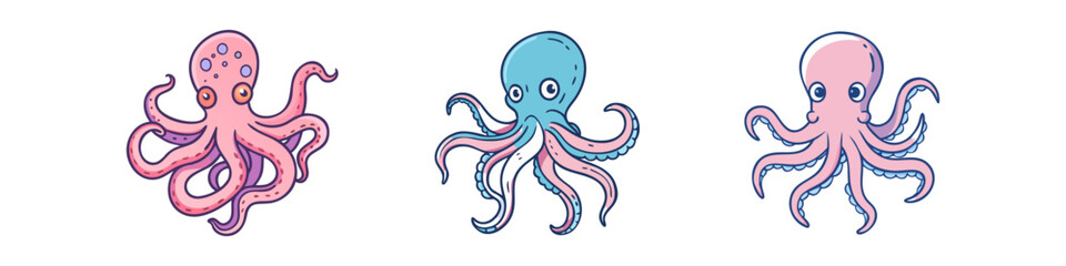 octopus vector icon, fish vector illustration - simple illustration of octopus perfect for logos, and fish - themed designs.