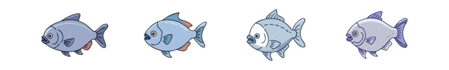 pacu vector icon, fish vector illustration - simple illustration of pacu perfect for logos, and fish - themed designs.