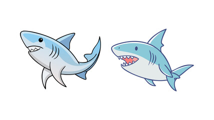 shark vector icon, fish vector illustration - simple illustration of shark perfect for logos, and fish - themed designs.
