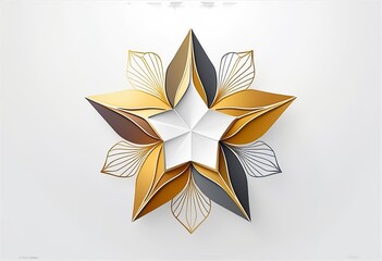 Obraz premium gold star on a white background