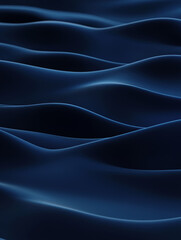 Obraz premium Dark navy blue silk satin with a soft, luxurious sheen, gently folded to create a wavy and flowing pattern with a sophisticated gradient.