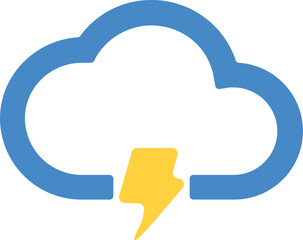 Lightning cloud outline