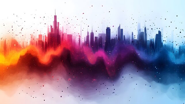 Heatmap-style graph illustration with gradient colors and legends, set on a white background