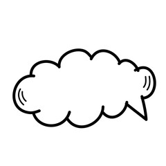 Comic Speech Bubble Lines Style Vector 