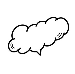 Comic Speech Bubble Lines Style Vector 