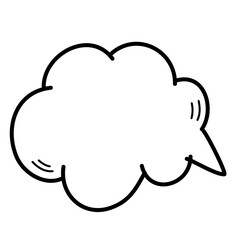 Comic Speech Bubble Lines Style Vector 