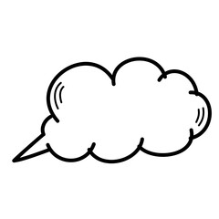 Comic Speech Bubble Lines Style Vector 